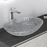 glasvilla Waschbecken Glas Aufsatzwaschbecken Glaswaschbecken Handwaschbecken Waschschale Oval Minerva08