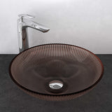 glasvilla Lavabo da Appoggio in Vetro Lavandino Bagno in Vetro Rotondo Lavandino da Appoggio in Vetro