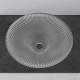 glasvilla Lavabo da Appoggio in Vetro Lavandino Bagno in Vetro Rotondo Lavandino da Appoggio in Vetro