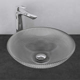 glasvilla Lavabo da Appoggio in Vetro Lavandino Bagno in Vetro Rotondo Lavandino da Appoggio in Vetro