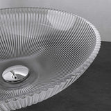 glasvilla Lavabo da Appoggio in Vetro Lavandino Bagno in Vetro Rotondo Lavandino da Appoggio in Vetro