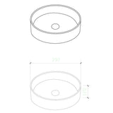 glasvilla Lavabo da Appoggio in Vetro Lavandino Bagno in Vetro Rotondo Lavandino da Appoggio in Vetro