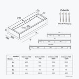 glasvilla Lavabo da Appoggio da Minerale Fuso Lavabo Bagno Sospeso Lavandino Bagno Rettangolare Colossum06