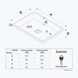 Lavabo Glasvilla, en fonte minérale, lavabo encastré avec couvercle de bonde Col104