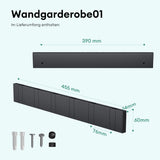 Patères murales Glasvilla sans perçage, porte-manteau mural, crochets muraux en acier inoxydable, barre porte-manteau, crochets Stalo-04+05 