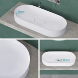 glasvilla Lavabo da Appoggio da Marmo fuso Lavandino Bagno con Rivestimento Nano Colossum826