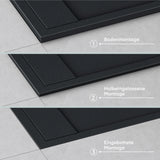 glasvilla Duschwanne Duschtasse aus Mineralguss Mineralgusswan DIN-Anschlüsse Geoma10