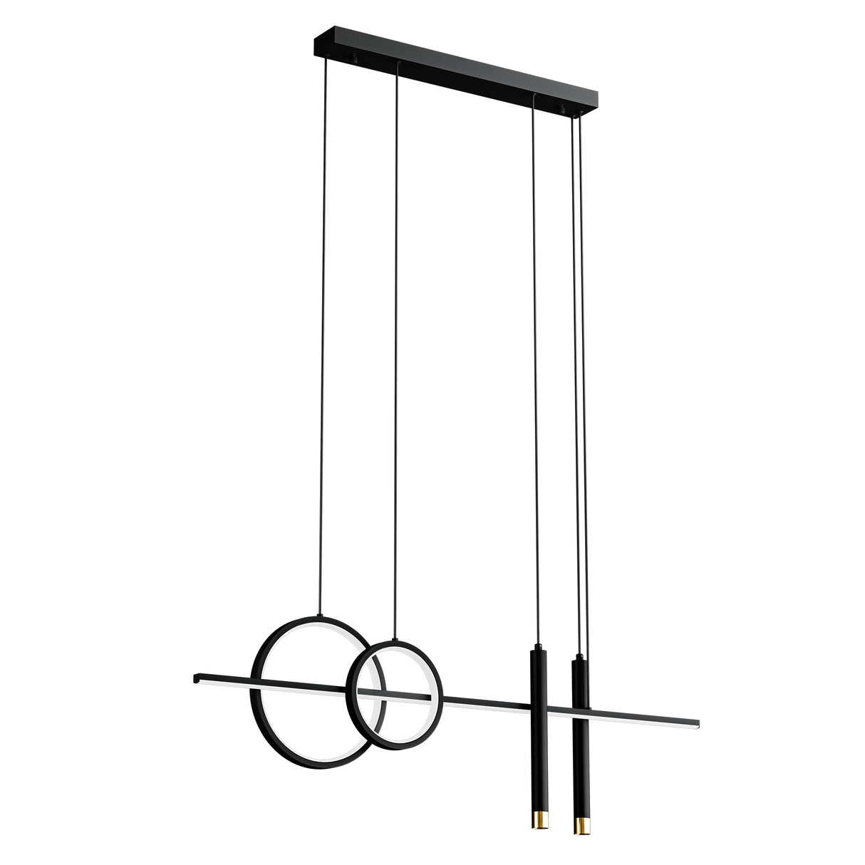 Suspension Glasvilla 100 cm, lampe LED suspendue, design linéaire, 3000K/4000K/6000K, câble réglable, 38W, idéale pour salle à manger, salon ou chambre.