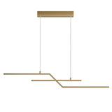 glasvilla Lámpara colgante 105cm LED Lámpara colgante Diseño lineal 3000K/4000K/6000K Cable ajustable 18W Lámpara colgante para comedor sala de estar dormitorio