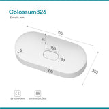 glasvilla Lavabo da Appoggio da Marmo fuso Lavandino Bagno con Rivestimento Nano Colossum826