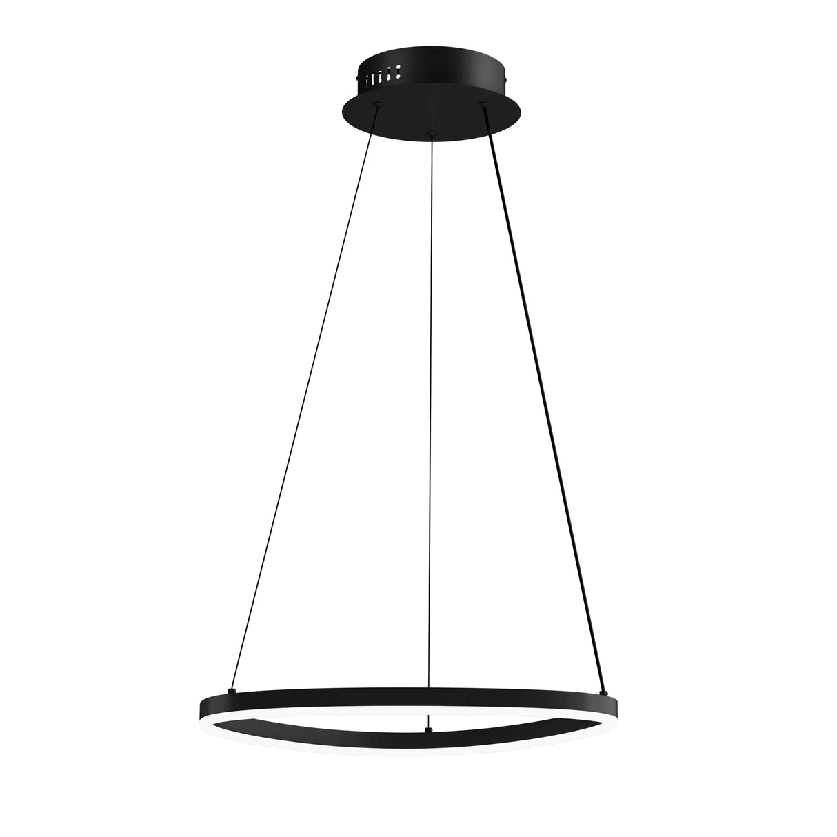 Suspension Glasvilla 50 cm, lampe LED suspendue, design ondulé dynamique, température de couleur réglable 3000K/4000K/6000K, câble 16W, idéale pour salle à manger, salon ou chambre.