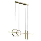 Suspension Glasvilla 100 cm, lampe LED suspendue, design linéaire, 3000K/4000K/6000K, câble réglable, 38W, idéale pour salle à manger, salon ou chambre.