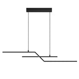 glasvilla Lámpara colgante 105cm LED Lámpara colgante Diseño lineal 3000K/4000K/6000K Cable ajustable 18W Lámpara colgante para comedor sala de estar dormitorio