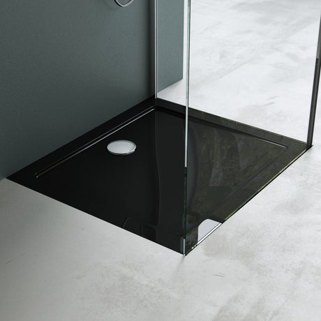 Glasvilla Design – Plato de ducha acrílico rectangular Faro (70–140 cm), montaje a ras de suelo