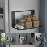 glasvolla Mensola Pieghevole per Lavatrice 41x25cm, Mensola Magnetica Lavatrice in Acciaio al Carbonio, Mensola da Parete Multifunzionale per Bagno e Cucina Folda-01