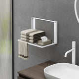 glasvolla Mensola Pieghevole per Lavatrice 41x25cm, Mensola Magnetica Lavatrice in Acciaio al Carbonio, Mensola da Parete Multifunzionale per Bagno e Cucina Folda-01