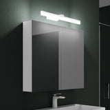 Meuble de salle de bain Glasvilla avec miroir et éclairage, meuble de salle de bain avec lampe miroir, éclairage miroir rotatif à 180°, lampe de salle de bain LED Luxaris