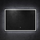 glasvilla Specchio da Bagno Appeso Specchio LED da Parete per Il Trucco Specchio da Bagno a LED con Interruttore Touch Anti-Appannamento Spiegel-02