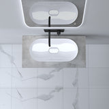 glasvilla Plan de Travail pour Lavabo avec 2 Supports de Console en Acier Inoxydable Support de Lavabo Panneau en Bois