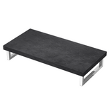 glasvilla Plan de Travail pour Lavabo avec 2 Supports de Console en Acier Inoxydable Support de Lavabo Panneau en Bois