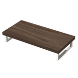 glasvilla Plan de Travail pour Lavabo avec 2 Supports de Console en Acier Inoxydable Support de Lavabo Panneau en Bois