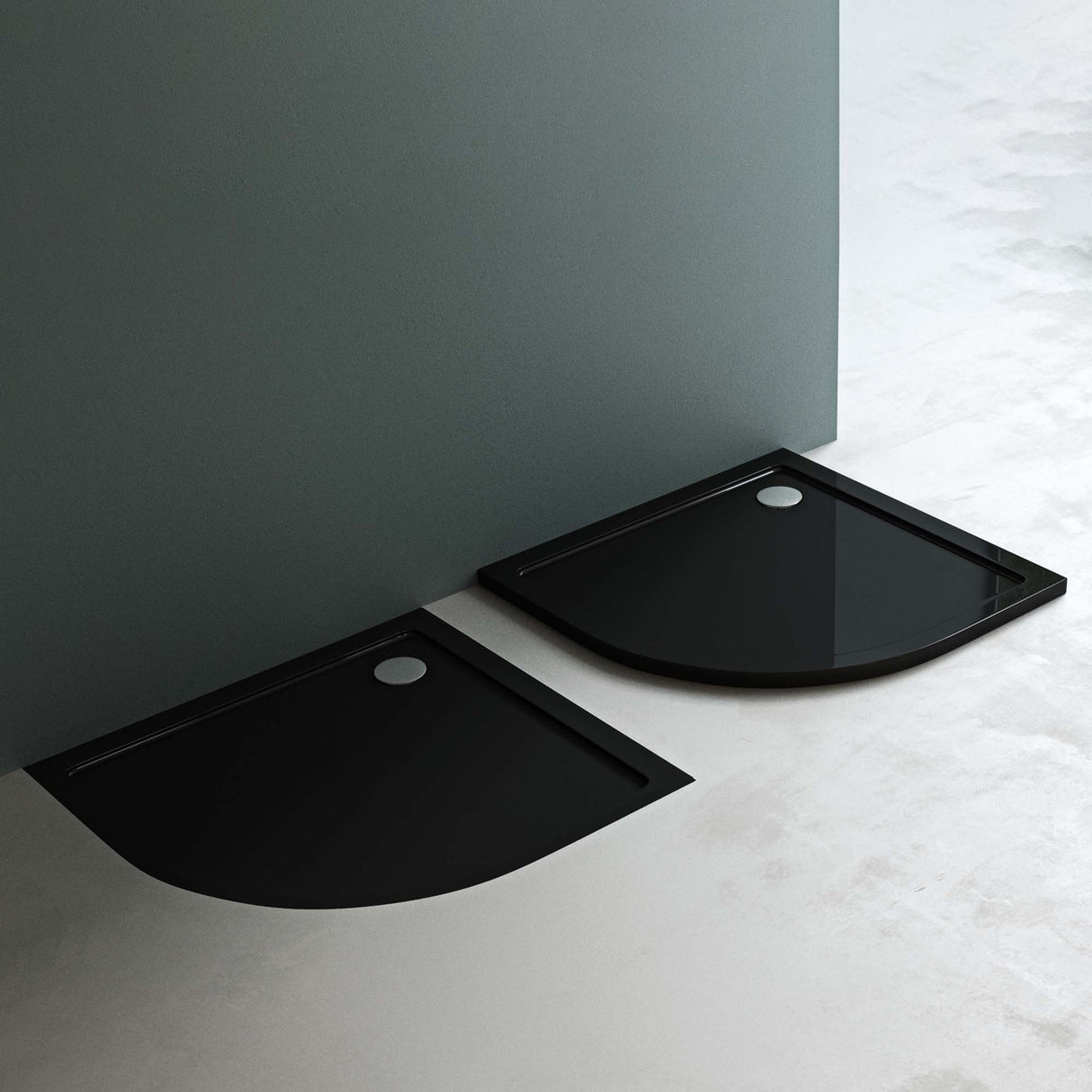 Receveur de douche Glasvilla en acrylique sanitaire, quart de cercle Faro3