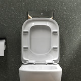 Glasvilla Design – Inodoro suspendido sin reborde en cerámica blanca con asiento Soft-Close