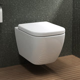 Glasvilla Design – Inodoro suspendido sin reborde en cerámica blanca con asiento Soft-Close
