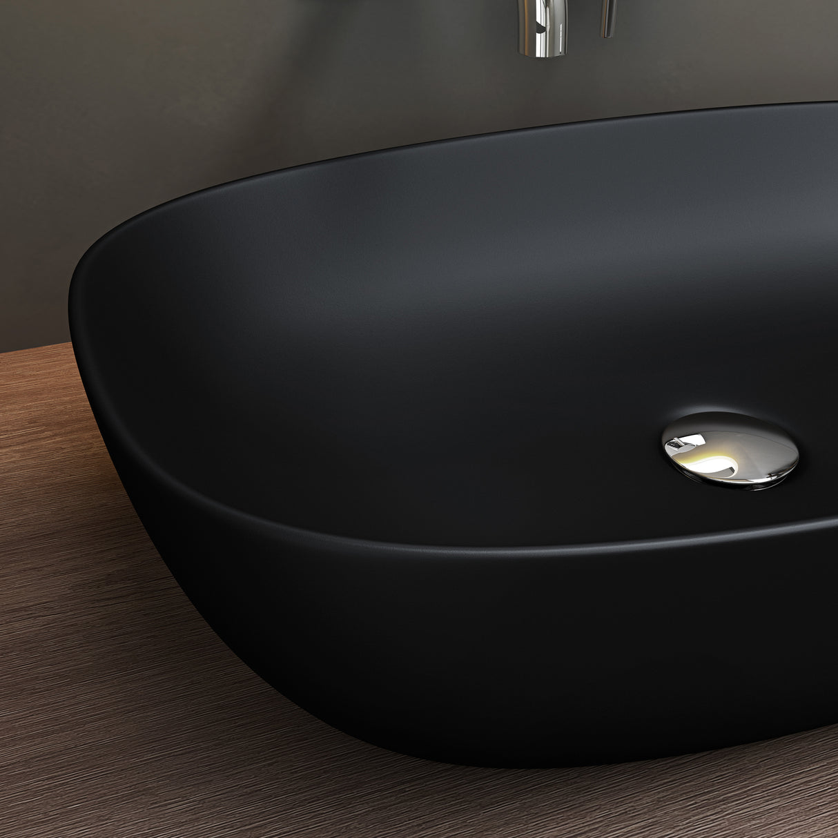 glasvilla Aufsatzwaschbecken Waschschale Waschbecken aus Keramik mit Nano-Beschichtung/Lotus-Effekt Brüssel104