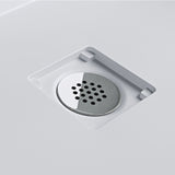 Lavabo Glasvilla, en fonte minérale, lavabo encastré avec couvercle de bonde Col104