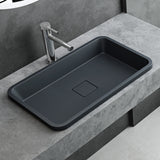 Lavabo Glasvilla, en fonte minérale, lavabo encastré avec couvercle de bonde Col104