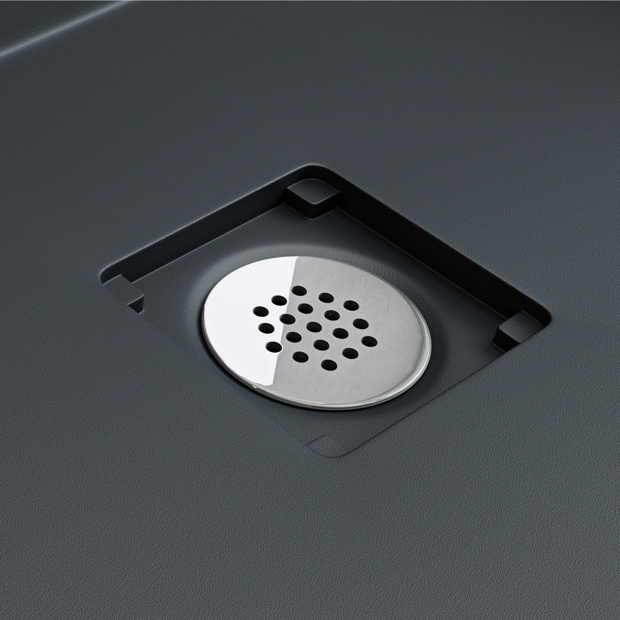 Lavabo Glasvilla, en fonte minérale, lavabo encastré avec couvercle de bonde Col104