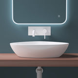 glasvilla lavabo lavabo de encimera cuenco lavabo de encimera de cerámica cuenco de encimera en blanco incl. recubrimiento nano Brüssel215