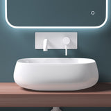 Vasque à poser Glasvilla, en céramique blanche, avec nano-revêtement