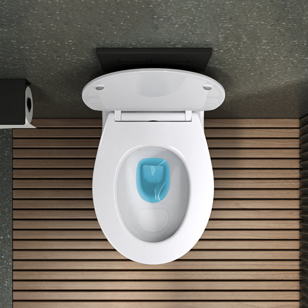 Glasvilla Design – Inodoro suspendido sin reborde en cerámica blanca con asiento Soft-Close