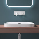 Lavabo Glasvilla, lavabo encastré avec nano-revêtement, céramique blanche, Bruxelles 5082