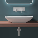 Vasque à poser Glasvilla, modèle Brussels 159 blanc, en céramique avec nano-revêtement