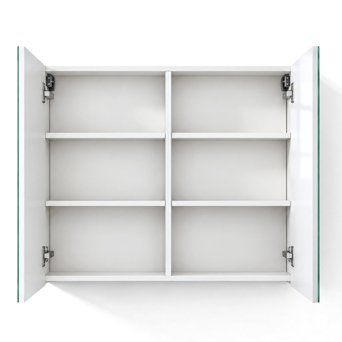 Glasvilla Armario Espejo de Baño con Puertas Sin Marco y Estantes Ajustables – Spiegelschrank 02
