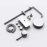 Système de douche Glasvilla avec douchette et pommeau de douche, douche de pluie, kit de fixation murale