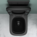 glasvilla Spülrandlos Wand WC schwarz Hänge WC + WC Sitz (mit Softclose) A112 NEU!!!