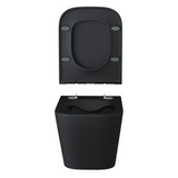 glasvilla Spülrandlos Wand WC schwarz Hänge WC + WC Sitz (mit Softclose) A112 NEU!!!