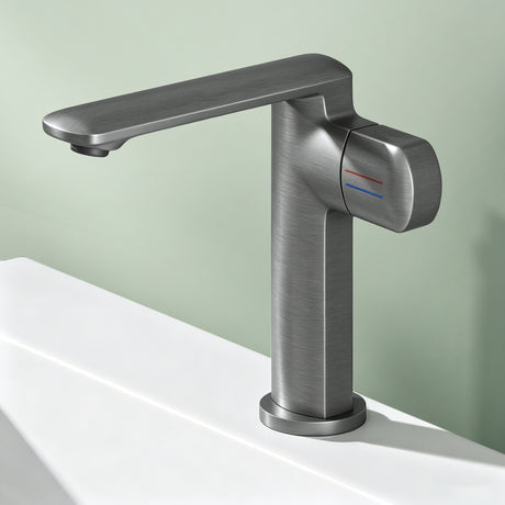 Glasvilla Grifería Monomando para Lavabo | Diseño Moderno | Latón de Alta Calidad | Instalación DIN