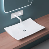 glasvilla Waschbecken Aufsatzwaschbecken, Keramik,weiß mit Nano-Beschichtung Brüssel5096