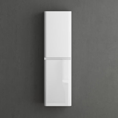 Meuble de salle de bain Glasvilla à 2 portes et 4 compartiments L x P : 35 x 20 cm. Armoire haute de salle de bain avec étagère. Meuble polyvalent Lucca.