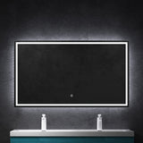 glasvilla Specchio da Bagno Appeso Specchio LED da Parete per Il Trucco Specchio da Bagno a LED con Interruttore Touch Anti-Appannamento Spiegel-02