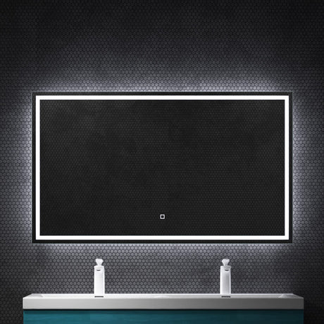 glasvilla Wandspiegel Badezimmer Spiegel LED Bad-Spiegel mit Touchschalter, Beschlagfrei durch Antifog-Schicht LED-Spiegel02