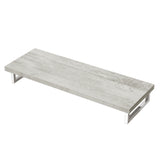 glasvilla Plan de Travail pour Lavabo avec 2 Supports de Console en Acier Inoxydable Support de Lavabo Panneau en Bois