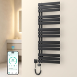 glasvilla Badheizkörper,mit Heizstab Badheizung,Handtuchheizkörper mit Seitenanschluss, Handtuchwärmer mit Heizstab 600W/900W, App-Steuerung, Thermostat und Timerfunktion,‎FN con Heizstab-03