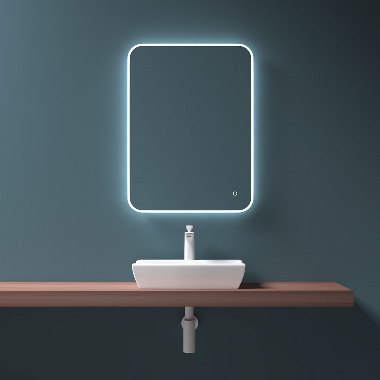 Vasque à poser Glasvilla, modèle Brussels 152B blanc, en céramique avec nano-revêtement