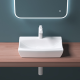 Vasque à poser Glasvilla, modèle Brussels 152B blanc, en céramique avec nano-revêtement